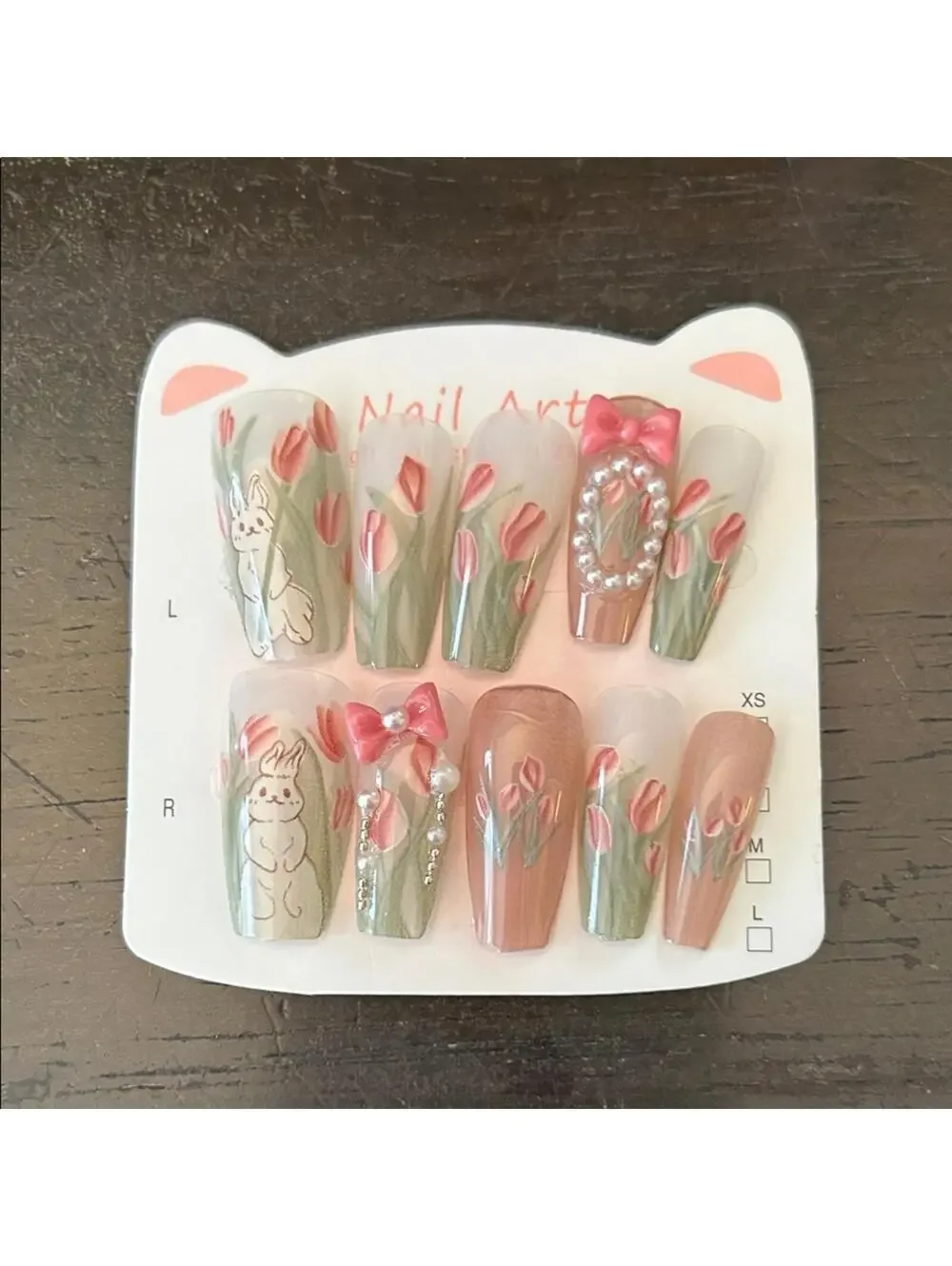 Floral Bunny Nail Art Set